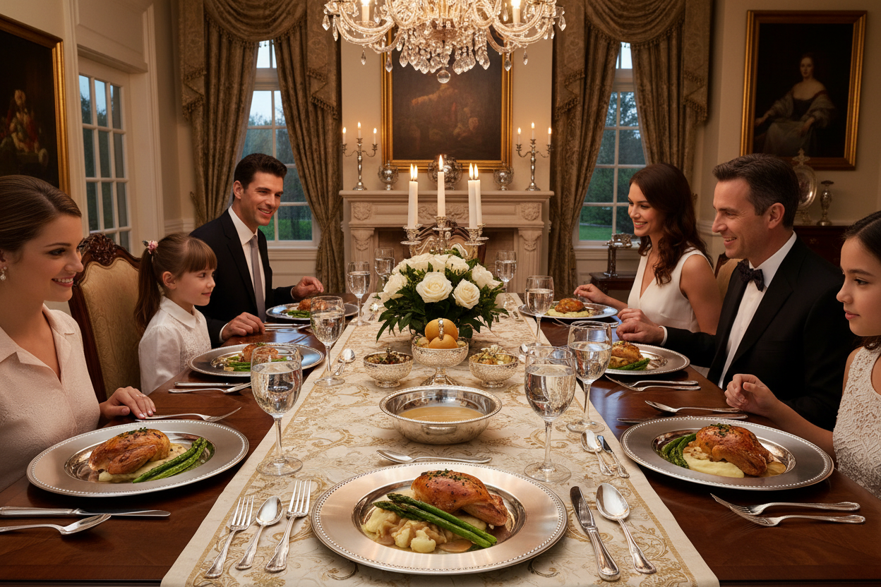 Stainless Steel Dinner Set 24-Piece - Lifestyle Shot
