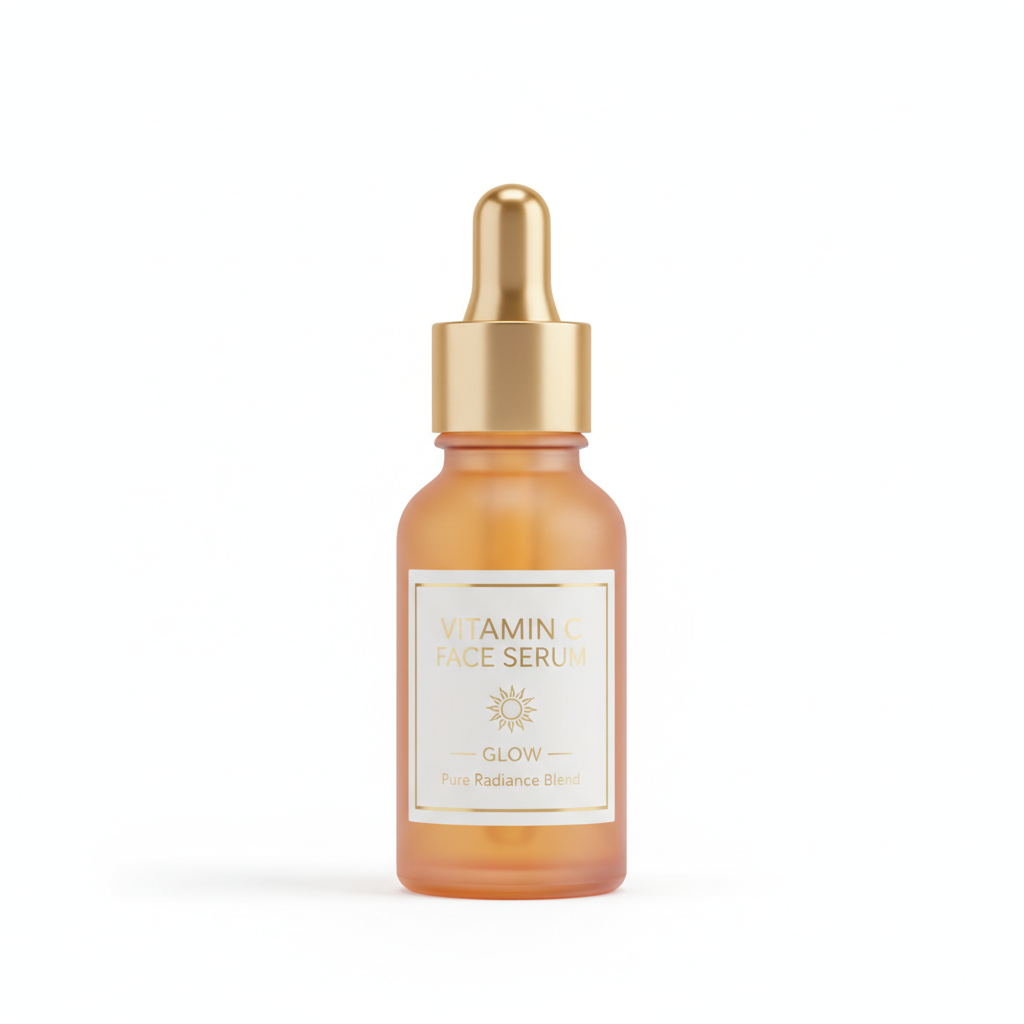 Vitamin C Face Serum bottle on white background