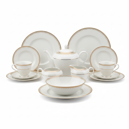 Bone China Tea & Dinner Combo Set - Product Shot