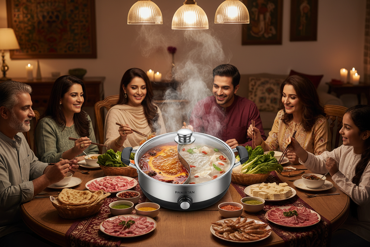 Electric Hot Pot with Divider - Lifestyle Shot